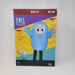 Kids Fall Guys Blue Polyester Tunic Blue Costume - Medium‎ (8)